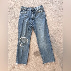 Zara High Waist Straight Leg Jeans